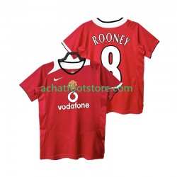 Maillot Manchester United Rooney 8 Rétro Domicile Tenue pour Homme 1998 2006 Manche Courte