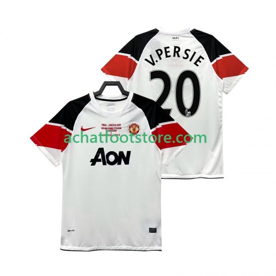 Maillot Manchester United V PERSIE 20 Champions League Rétro 3ème Tenue pour Homme 2011 2012 Manche Courte