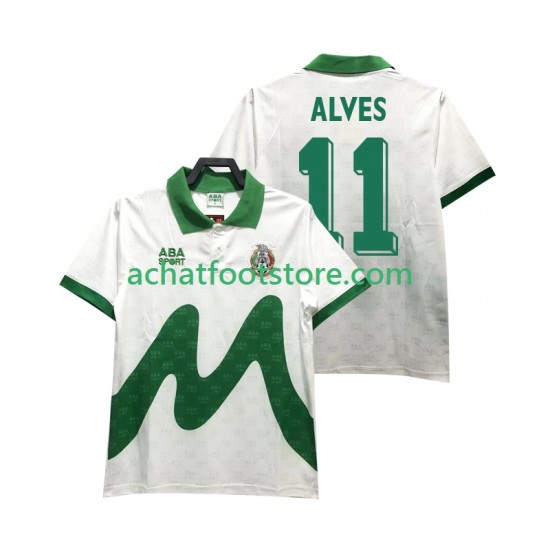 Maillot Mexique ALVES 11 Rétro Extérieur Tenue pour Homme 1995 Manche Courte
