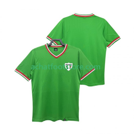 Maillot Mexique 1970 Rétro Domicile Tenue pour Homme Manche Courte