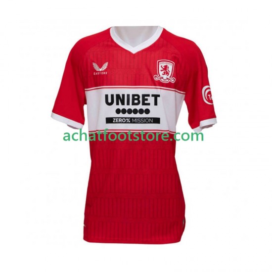 Maillot Middlesbrough Domicile Tenue pour Homme 2025-2026 Manche Courte