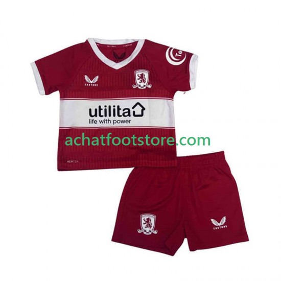 Maillot Middlesbrough Domicile Tenue pour Enfant 2025-2026 Manche Courte