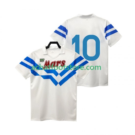 Maillot Naples 10 Rétro Extérieur Tenue pour Homme 1988 1989 Manche Courte