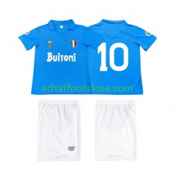Maillot Naples 10 Rétro Domicile Tenue pour Enfant 1987 1988 Manche Courte Maillot Naples 10 Rétro Domicile Tenue pour Enfant 1987 1988 Manche Courte