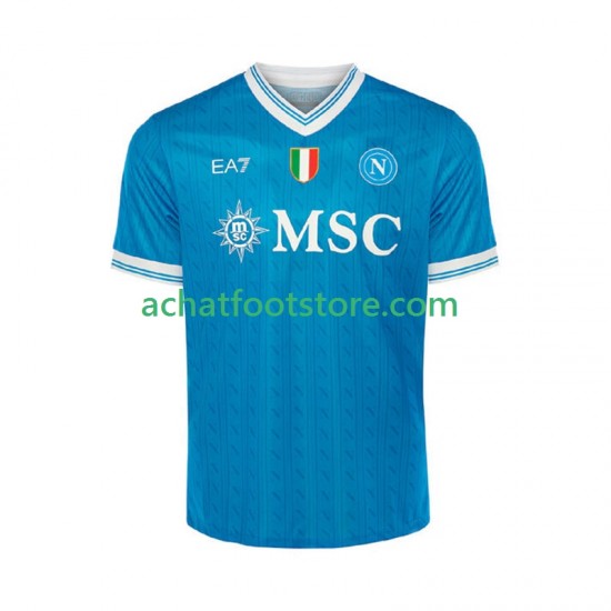 Maillot Naples Domicile Tenue pour Homme 2025-2026 Manche Courte