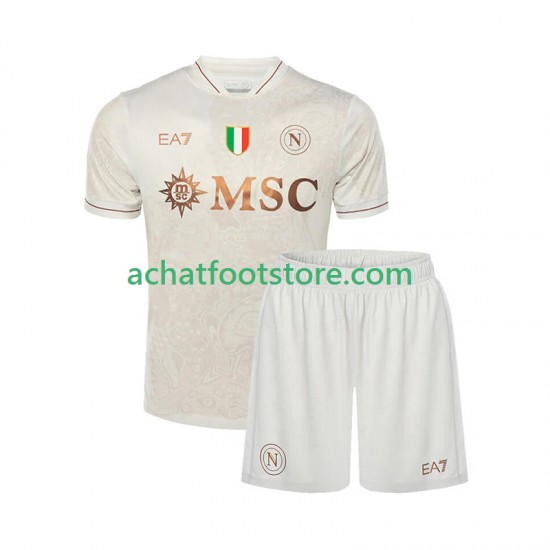 Maillot Naples Extérieur Tenue pour Enfant 2025-2026 Manche Courte