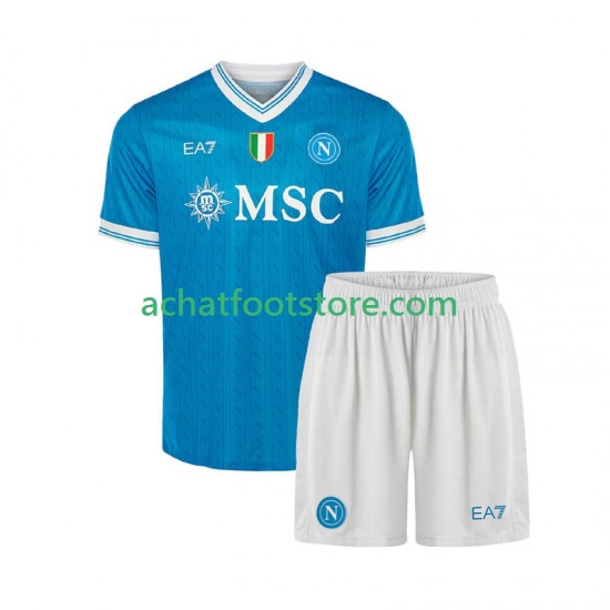 Maillot Naples Domicile Tenue pour Enfant 2025-2026 Manche Courte