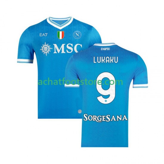 Maillot Naples Romelu Lukaku 9 Domicile Tenue pour Homme 2025-2026 Manche Courte