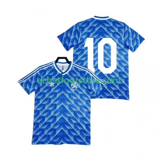 Maillot Pays-Bas 10 Rétro Extérieur Tenue pour Homme 1988 Manche Courte