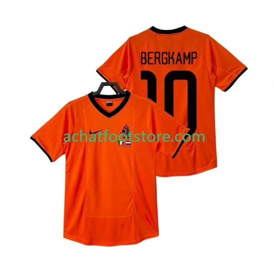 Maillot Pays-Bas BERGKAMP 10 Rétro Domicile Tenue pour Homme 2022 Manche Courte