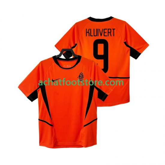 Maillot Pays-Bas KLUIVERT 9 Rétro Domicile Tenue pour Homme 2010 Manche Courte