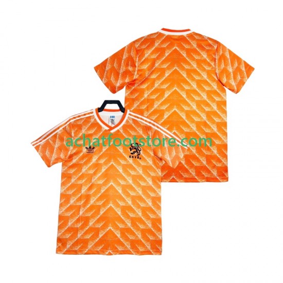 Maillot Pays-Bas Rétro Domicile Tenue pour Homme 1988 Manche Courte