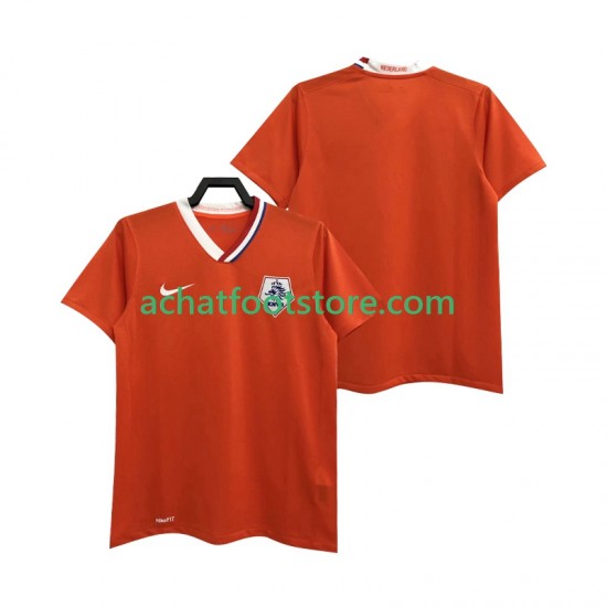 Maillot Pays-Bas Rétro Domicile Tenue pour Homme 2008 Manche Courte