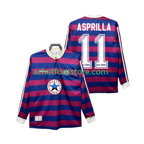 Maillot Newcastle United ASPRILLA 11 Rétro Extérieur Tenue pour Homme 1995 2004 Manche Longue