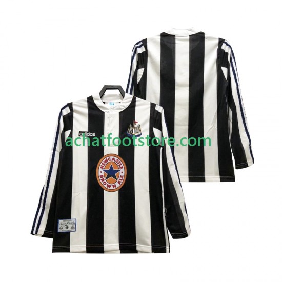 Maillot Newcastle United Rétro Domicile Tenue pour Homme 1995 2004 Manche Longue