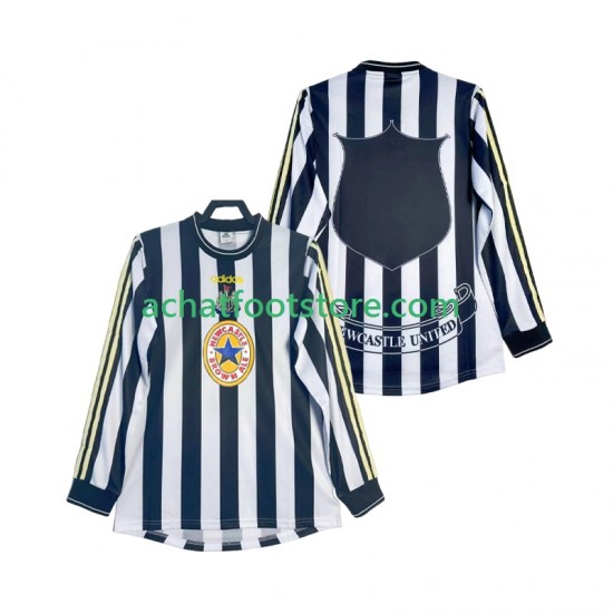 Maillot Newcastle United Rétro Domicile Tenue pour Homme 2004 2002 Manche Longue