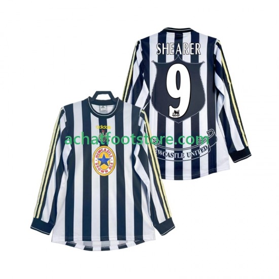 Maillot Newcastle United SHEARER 9 Rétro Domicile Tenue pour Homme 2004 2002 Manche Longue