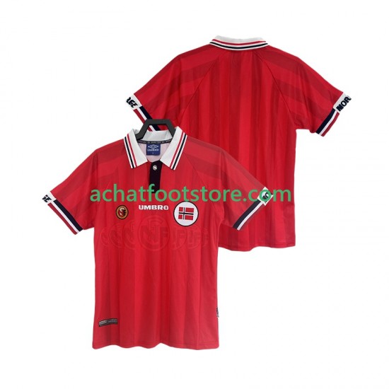 Maillot Norvège Rétro Domicile Tenue pour Homme 1988 Manche Courte