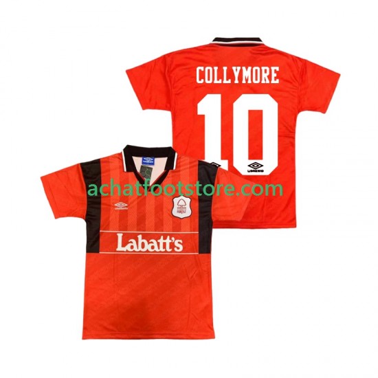 Maillot Nottingham Forest COLLYMORE 10 Rétro Domicile Tenue pour Homme 1994 1995 Manche Courte