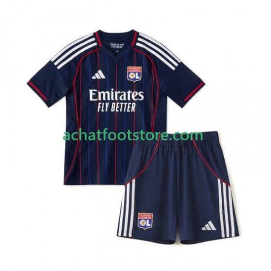 Maillot Olympique Lyonnais Extérieur Tenue pour Enfant 2025-2026 Manche Courte