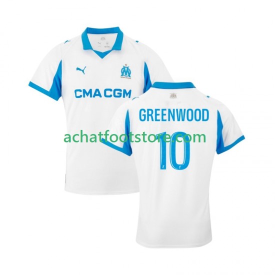 Maillot Olympique de Marseille Mason Greenwood 10 Domicile Tenue pour Homme 2025-2026 Manche Courte