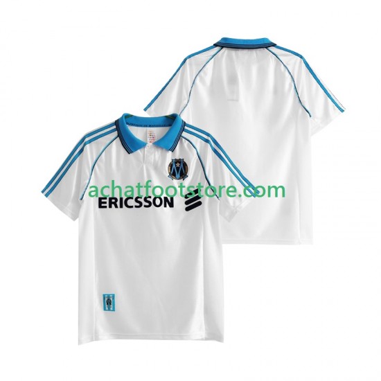 Maillot Olympique de Marseille Rétro Domicile Tenue pour Homme 1988 2002 Manche Courte