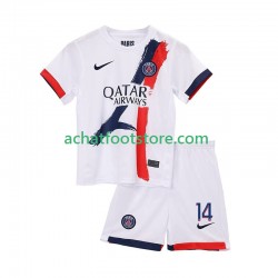 Maillot Paris Saint-Germain Desire Doue 14 Extérieur Tenue pour Enfant 2025-2026 Manche Courte