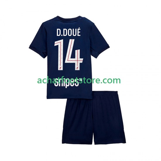 Maillot Paris Saint-Germain Desire Doue 14 Domicile Tenue pour Enfant 2025-2026 Manche Courte