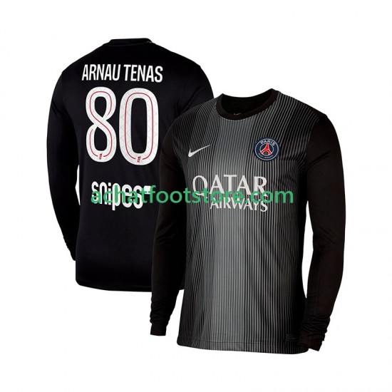 Maillot Paris Saint-Germain Arnau Tenas 80 Gardien Domicile Tenue pour Homme 2025-2026 Manche Longue
