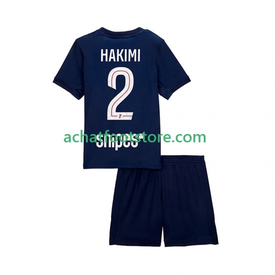 Maillot Paris Saint-Germain Hakimi 2 Domicile Tenue pour Enfant 2025-2026 Manche Courte