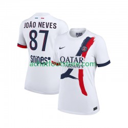 Maillot Paris Saint-Germain Joao Neves 87 Extérieur Tenue pour Homme 2025-2026 Manche Courte