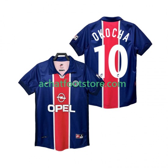 Maillot Paris Saint-Germain OKOCHA 10 Rétro Domicile Tenue pour Homme 1988 2002 Manche Courte