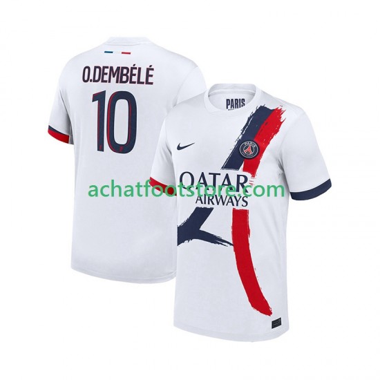Maillot Paris Saint-Germain Ousmane Dembele 10 Extérieur Tenue pour Homme 2025-2026 Manche Courte
