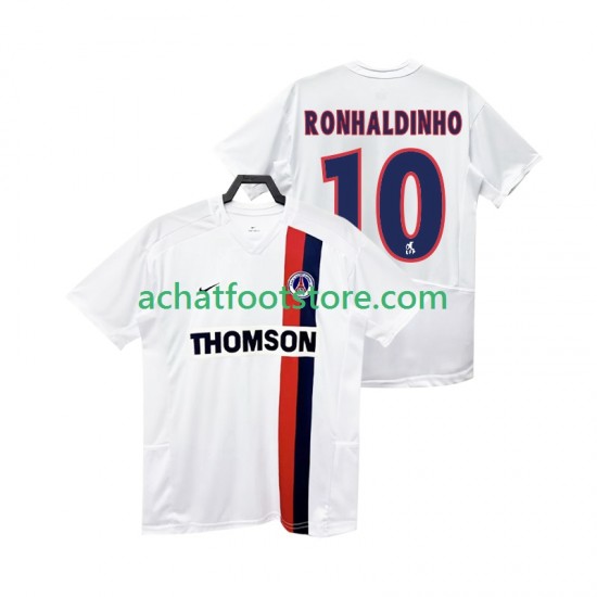 Maillot Paris Saint-Germain RONHALDINHO 10 Rétro Extérieur Tenue pour Homme 2010 2008 Manche Courte