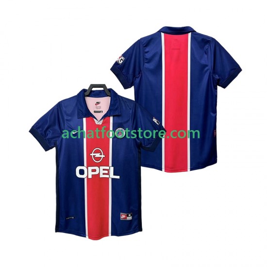 Maillot Paris Saint-Germain Rétro Domicile Tenue pour Homme 1988 2002 Manche Courte