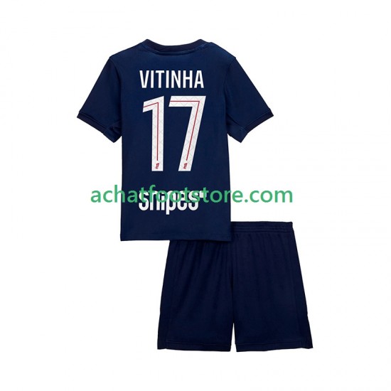 Maillot Paris Saint-Germain Vitinha 17 Domicile Tenue pour Enfant 2025-2026 Manche Courte