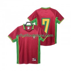 Maillot Portugal 7 Rétro Domicile Tenue pour Homme 1988 Manche Courte Maillot Portugal 7 Rétro Domicile Tenue pour Homme 1988 Manche Courte