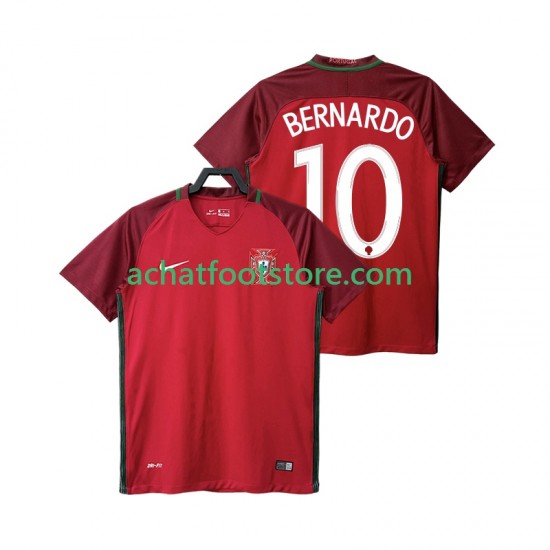 Maillot Portugal BERNARDO 10 Rétro Domicile Tenue pour Homme 2016 Manche Courte