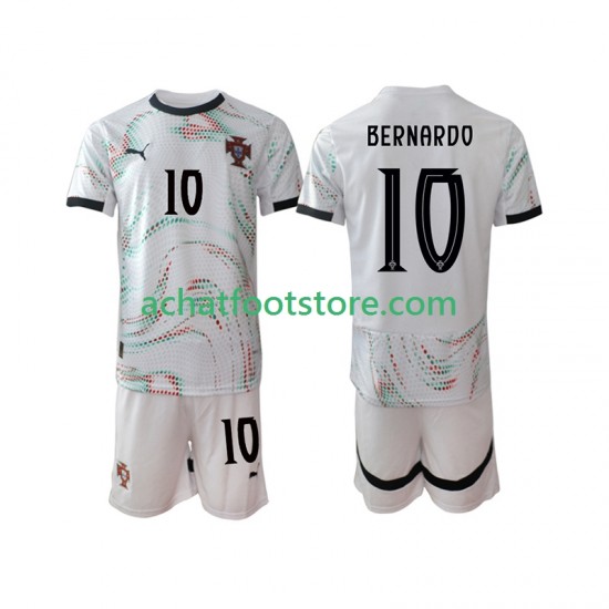 Maillot Portugal Bernardo Silva 10 Extérieur Tenue pour Enfant 2025-2026 Manche Courte