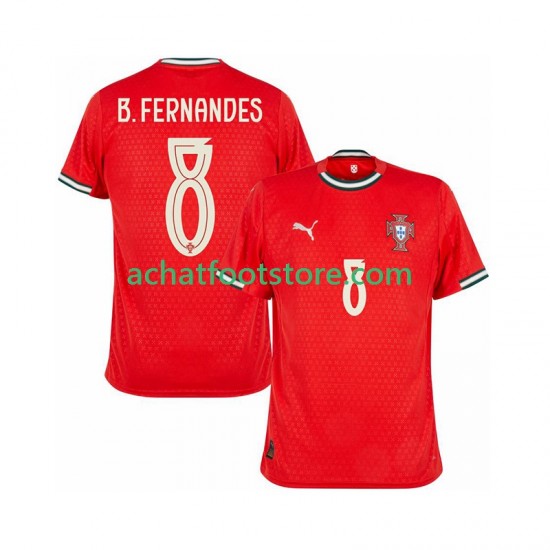 Maillot Portugal Bruno Fernandes 8 Domicile Tenue pour Homme 2025-2026 Manche Courte