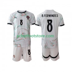 Maillot Portugal Bruno Fernandes 8 Extérieur Tenue pour Enfant 2025-2026 Manche Courte