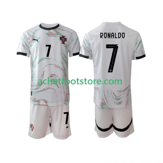 Maillot Portugal Cristiano Ronaldo 7 Extérieur Tenue pour Enfant 2025 Manche Courte