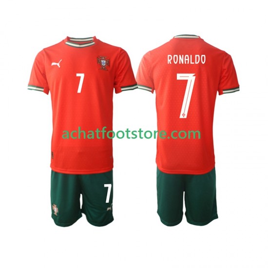 Maillot Portugal Cristiano Ronaldo 7 Domicile Tenue pour Enfant 2025 Manche Courte