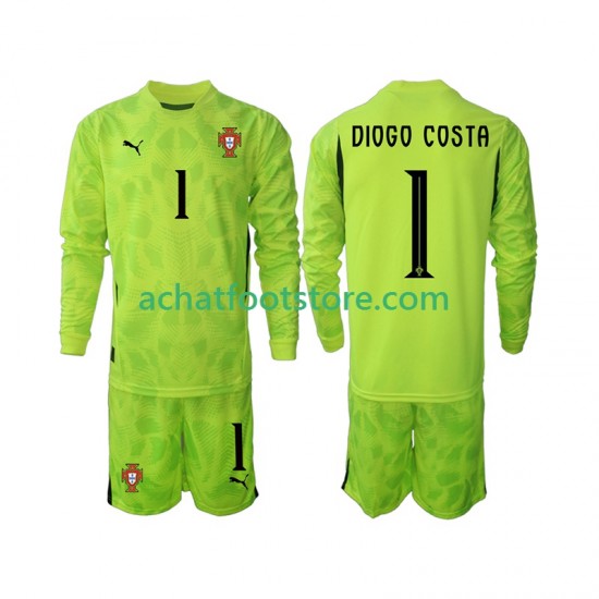Maillot Portugal Diogo Costa 1 Gardien Domicile Tenue pour Enfant 2025 Manche Longue