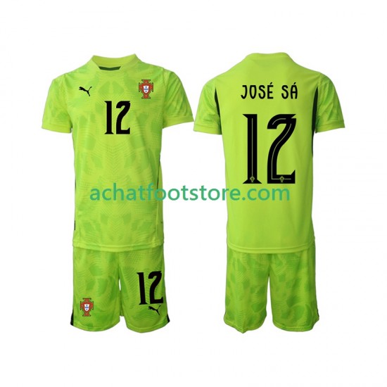 Maillot Portugal Jose Sa 12 Gardien Domicile Tenue pour Enfant 2025 Manche Courte