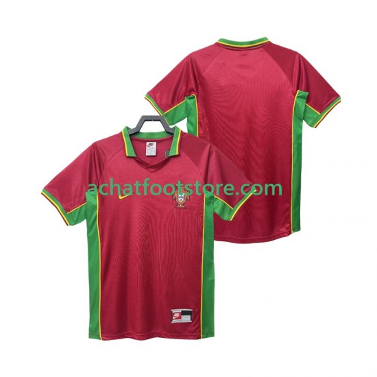 Maillot Portugal Rétro Domicile Tenue pour Homme 1988 Manche Courte