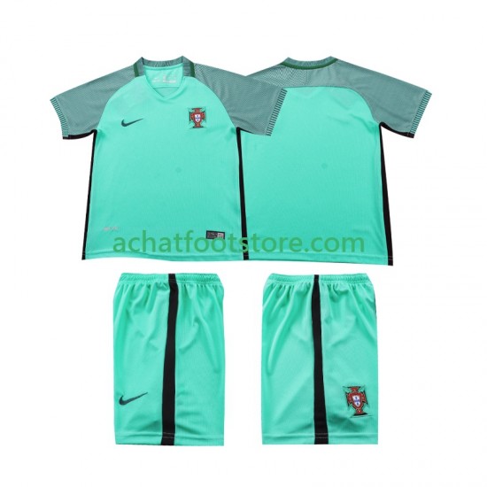 Maillot Portugal Rétro Extérieur Tenue pour Enfant 2016 Manche Courte