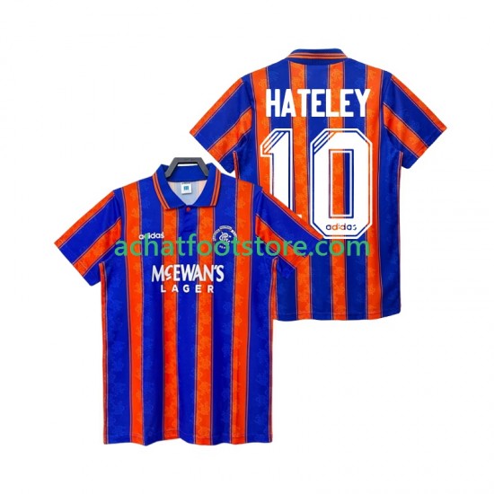 Maillot Rangers HATELEY 10 Rétro Extérieur Tenue pour Homme 1993 1994 Manche Courte