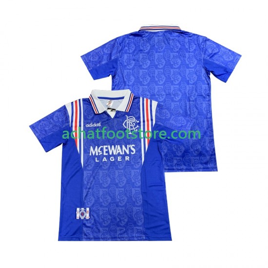 Maillot Rangers Rétro Domicile Tenue pour Homme 1996 2004 Manche Courte