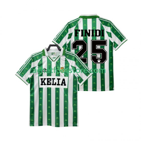 Maillot Real Betis FINIDI 25 Rétro Domicile Tenue pour Homme 1995 1996 Manche Courte